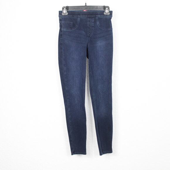 SPANX Jean-ish Ankle Leggings Size XS Pull On Dark Wash - Picture 1 of 4